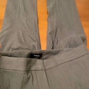 Theory Charcoal Textured Trousers
